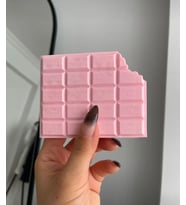Harika Kokulu Kare Not Defteri Chocolate Notebook (Beyaz-Pembe)