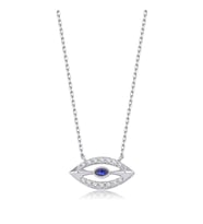 0.29 Karat Pırlanta Safir Kolye