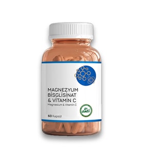 Anti Magnezyum Bisglisinat & Vitamin C 60 Kapsül