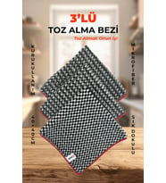 3’lü Mikrofiber Toz Bezi 40x40 cm – Süper Emici, İz ve Tüy Bırakmaz, Profesyonel Temizlik Bezi