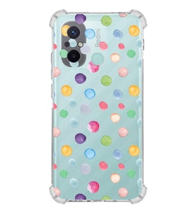 PrintiFy Xiaomi Redmi 12C Uyumlu Water Color 6 Baskılı Şeffaf Köşe Korumalı Antişok Kılıf