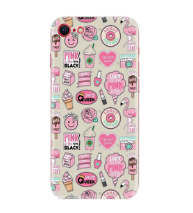 Apple iPhone 5 6 7 8 Plus Se XR Kılıf Desemli Silikon Donut Flamingo 1415