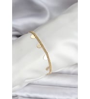 14K Gold Renk Kaplama Kalpli Model CM Kadın Bileklik - TJ-BB8131
