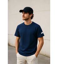 Erkek Bisiklet Yaka Basic Düz Kısa T-shirt