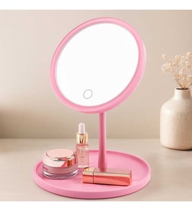 Dokunmatik LED Makyaj Aynası USB Şarjlı 3 Kademe 17.5cm 360°
