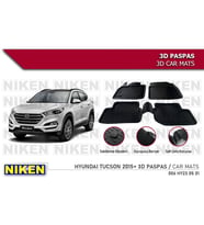 Hyundai Tucson Havuzlu 3D Paspas Niken Siyah 2015 Sonrası