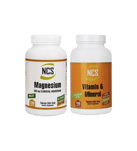 Ncs 2 li Set Vitamin Mineral + Magnesium Malat Taurat Glisinat (Renksiz)