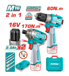 TOTAL AVANTAJ SET - 16V MATKAP VE DARBELİ VİDALAMA TOTAL TOSLI240968E