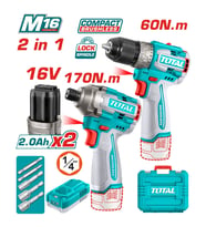 TOTAL AVANTAJ SET - 16V MATKAP VE DARBELİ VİDALAMA TOTAL TOSLI240968E