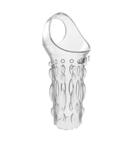 OdinsShop 11,5 cm Silikon Şeffaf Tırtıklı Penis Kılıfı