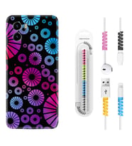 Vivo Y15S Y32 Y33S Y51 Y53S Kılıf Kablo Koruma Spiral Silikon Daireler 1751