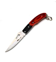 Valkyrie Katlanır Çakı 16cm – 3CR13 Paslanmaz Çelik Mini Cep Bıçağı Outdoor Kullanım Anahtarlık Halkalı (Kahverengi)