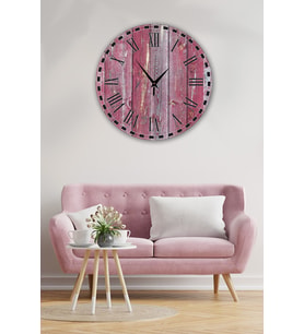 Retro Tasarımlı Duvar Saati 35x35 Cm (Baskılı)