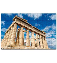 Cakapuzzle Yunanistan Tapınak Harabeleri ve Bulutlar Puzzle Yapboz MDF (Ahşap) (120 Parça)