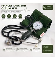 MANUEL TANSİYON ALETİ SETİ ANEROİD SFİGMOMANOMETRE - PROFESYONEL ÖLÇÜM CİHAZI