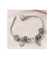 Yeni Tarz ,Crystal Made With Love Şık Kalp , Sevgi Charmlı Bileklik, Ahşap Kutu İçerisinde