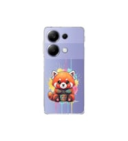 Redmi Note 13 ile Uyumlu Splash Tilki Tasarımlı Şeffaf Silikon Kılıf