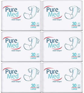 Puremed Hasta Bezi Bel Bantlı Tekstil Yüzey Large L-Büyük 180 Adet (6PK*30)