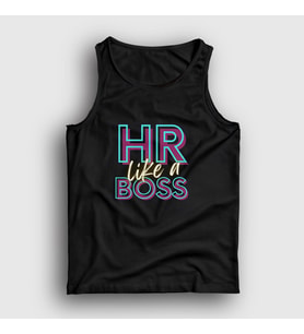 Presmono Unisex Siyah Hr Like A Boss İnsan Kaynakları Atlet 465073tt