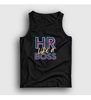 Presmono Unisex Siyah Hr Like A Boss İnsan Kaynakları Atlet 465073tt