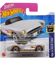Hot Wheels - 1956 Corvette - Hw Screen Time 3/10 - Htb37 - Short Card - Barbie The Movie - Mattel 20 (Çok Renkli)