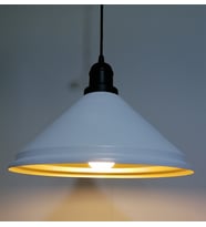 RİOLİGHT RETRO BEYAZ İÇİ GOLD TEKLİ METAL SARKIT ÇAP: 33CM (Siyah)