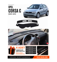 OPEL CORSA C (2001-2011) Uyumlu Torpido Örtüsü Torpido Kılıfı - Siyah