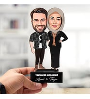 Kişiye Özel Karikatürlü Sevgiliye Hediye Sen Benim Canımsın Biblosu