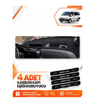 FORD TRANSİT (2001-2006) Uyumlu Ön Torpido Koruma Kılıfı Halısı - Siyah