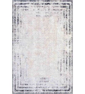 Eliana Home Baskılı, Yıkanabilir Kaymaz Taban Salon Halısı LNA0494 100x150 cm (Gri)