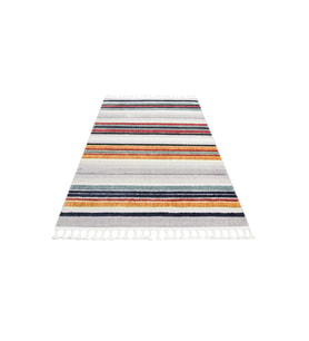 Makine Kaymaz Yıkanabilir Beyaz Modern Triko Salon Mutfak Halısı Koridor Halısı Yolluk trz 02 multy
