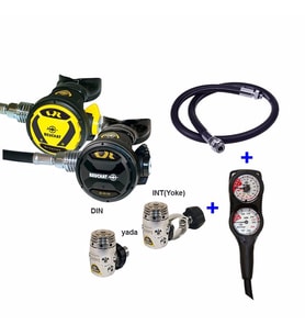 BEUCHAT Regülatör Set SPORT VR300 DIN, Ahtapot, Konsol, BC Hortumu