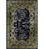 Eliana Home Baskılı, Yıkanabilir Kaymaz Taban Salon Halısı LNA0079-SD786 100x150 cm (Siyah)