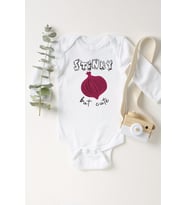 Unisex Bebek Beyaz Soğan Uzun Kollu Çıtçıtlı