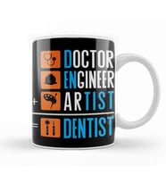 Doctor Engineer Artist Dentist 023 Kupa Bardak Porselen