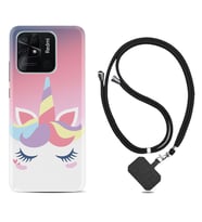 Xiaomi Redmi Note 7 8 9 Pro 10 2022 10 Pro 10S Kılıf Boyun Askılı Silikon Sweety Unicorn 1737