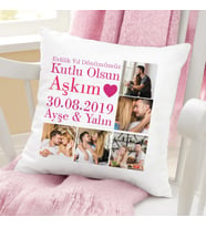 Fotoğraf Baskılı Sevgiliye Özel Yastık (Çok Renkli)
