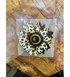 13X13 CM ÜTÜ İLE YAPIŞAN LEOPAR ÇİÇEK TRANSFER BASKI ARMA