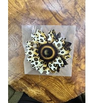 13X13 CM ÜTÜ İLE YAPIŞAN LEOPAR ÇİÇEK TRANSFER BASKI ARMA