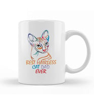 Best Cat Dad Ever Best Hairless Cat Dad Ever Cat Daddy Kedi Kupa Bardak Porselen