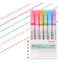 Lineer Renkli Kalemler, 6'lı Set