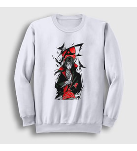 Presmono Unisex Beyaz Genjutsu Uchiha Itachi Anime Naruto Sweatshirt 317771tt