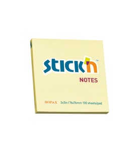 Gıpta Hopax Stickn 21007 Yapışkanlı Not Kağıdı 100 Yaprak 76x76 Mm Sarı (12 Koçan)