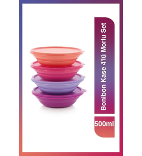 Tupperware Tupperware Bonibon Kase 4'Lü Morlu Set 500 Ml 4542Serı