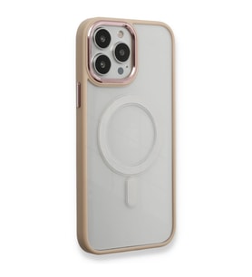 iPhone 13 Pro Kılıf Room Magneticsafe Silikon - Pudra