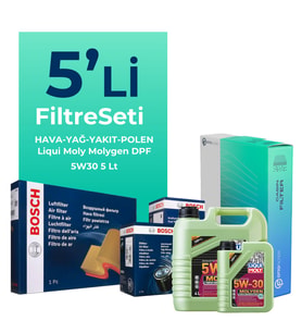 BOSCH Kia Ceed 1.6 Dizel Filtre Bakım Seti Liqui Moly Motor Yağlı (2012-2018) 5 Li