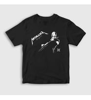 Presmono Unisex Çocuk Siyah Jaymz Metallica T-Shirt 66802tt