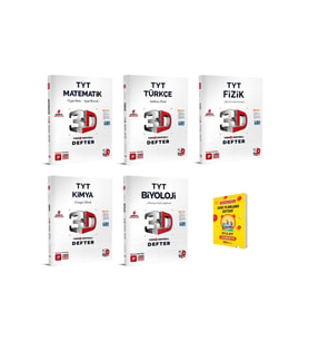 TYT Matematik Türkçe Fizik Kimya ve Biyoloji Video Destekli Defter 5li Set
