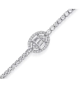 Oval Taşlı Gümüş Bileklik