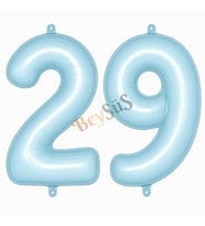 29 Rakam Folyo Balon Mavi Rengi (76 cm)